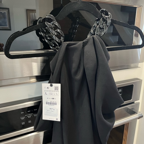 Zara black dress size L length before the knees, long sleeves - Picture 2 of 5